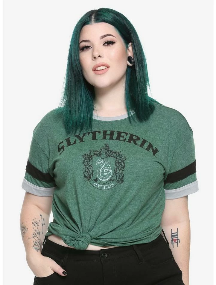 Top 10 β€οΈ Harry Potter Slytherin π§ Girls Athletic T-Shirt Plus Size β€οΈ