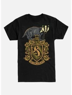 Promo 👏 Harry Potter Hufflepuff Crest T-Shirt ✔️