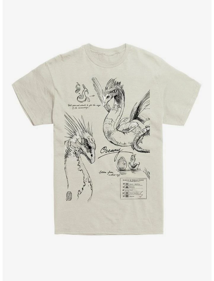 Hot Sale โ๏ธ Fantastic Beasts Occamy Sketches T-Shirt โจ - Image 2
