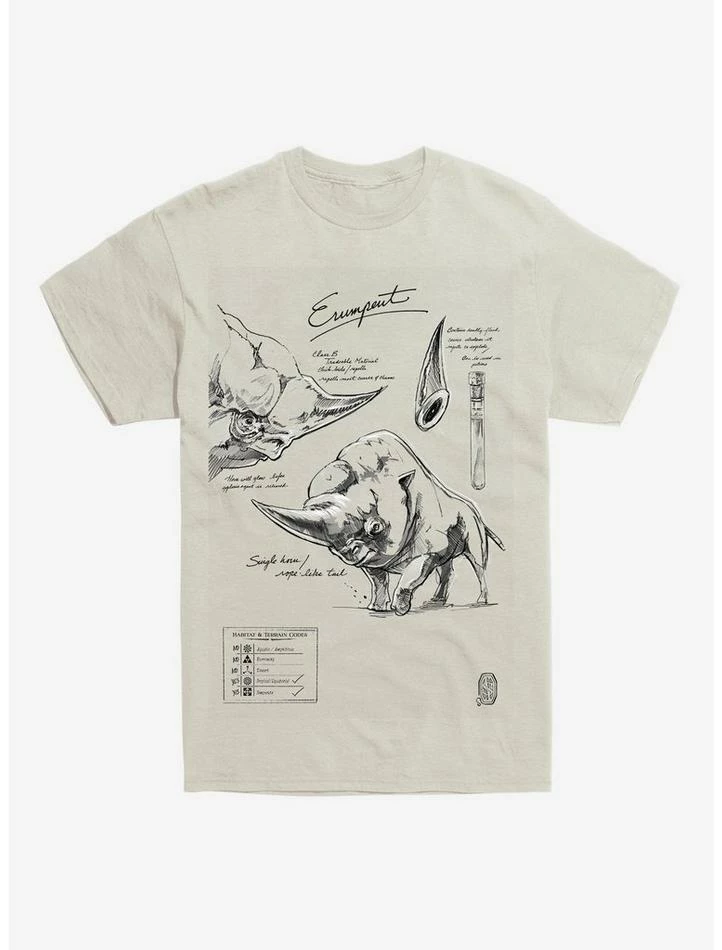 Cheap π Fantastic Beasts Erumpent Sketches T-Shirt π - Image 2