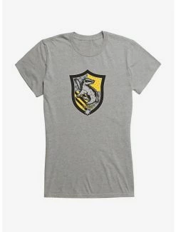 Coupon 🔥 Harry Potter Hufflepuff Multiprint Shield 👧 Girls T-Shirt 😀
