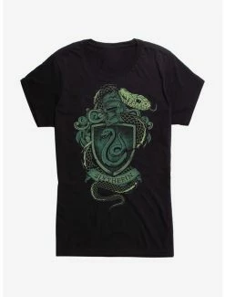 Best Sale 🧨 Harry Potter Slytherin Crest 👧 Girls T-Shirt ⭐