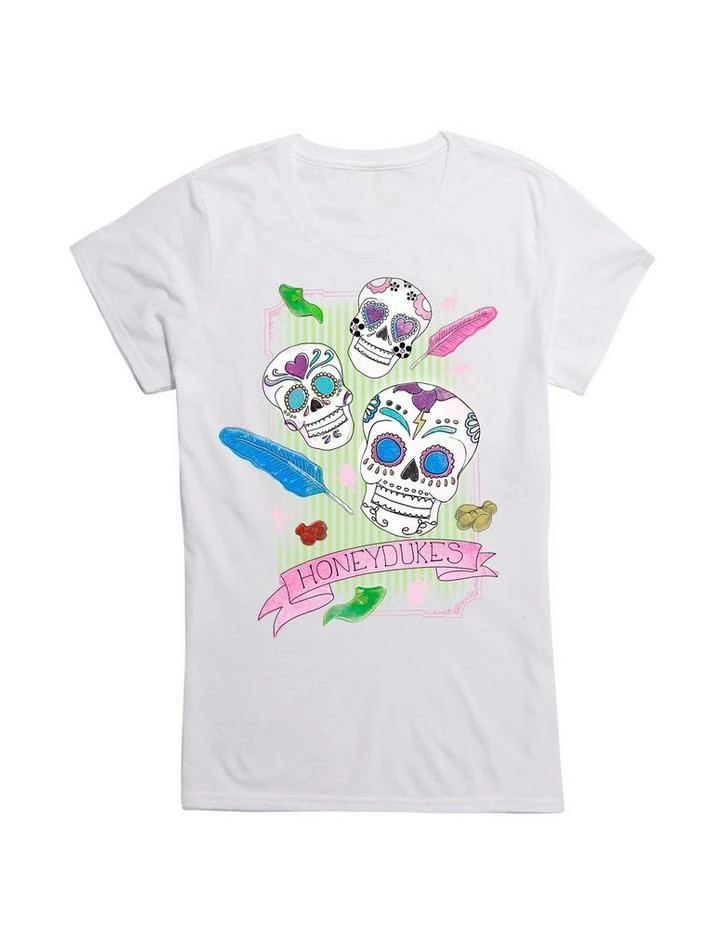 Coupon ๐ฏ Harry Potter Honeydukes Sugar Skulls ๐ง Girls T-Shirt โจ - Image 2