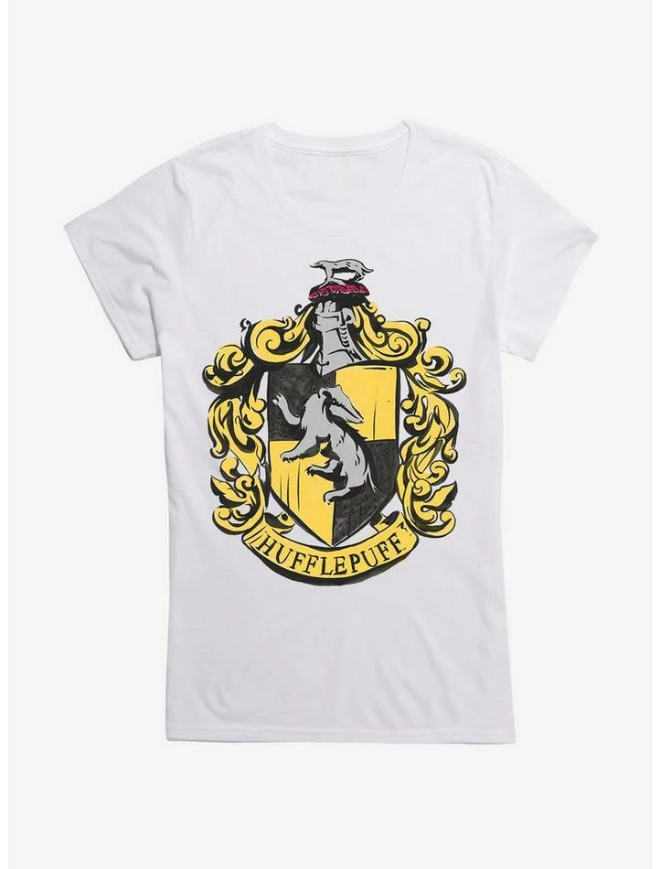 Outlet ๐ฏ Harry Potter Hufflepuff Shield ๐ง Girls T-Shirt โค๏ธ - Image 2