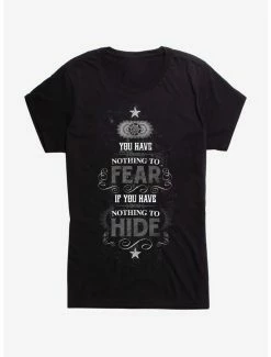 Cheap 👍 Harry Potter Nothing To Fear Quote 👧 Girls T-Shirt 🎉
