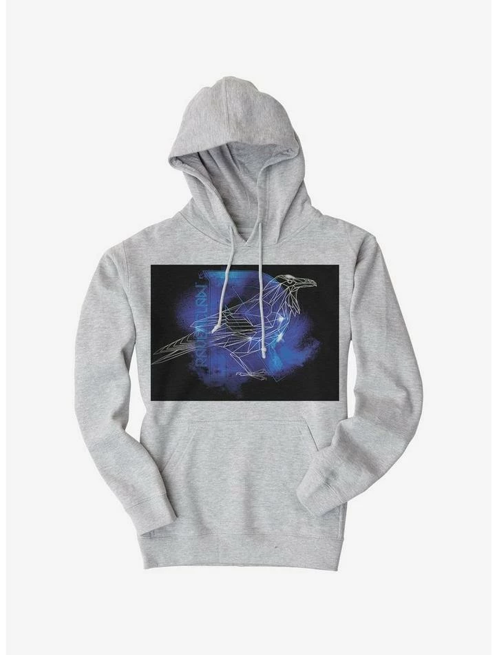 Best Pirce 🥰 Harry Potter Ravenclaw Logo Outline Black Hoodie 🔥 - Image 6