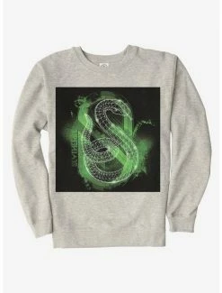 Promo ๐ Harry Potter Slytherin Logo Outline Black Sweatshirt โจ