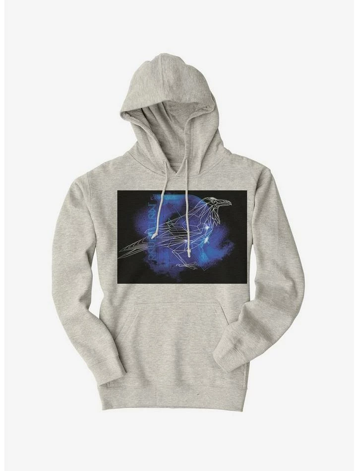 Best Pirce 🥰 Harry Potter Ravenclaw Logo Outline Black Hoodie 🔥 - Image 3