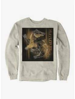 Best Sale ๐ Harry Potter Hufflepuff Logo Outline Black Hoodie ๐