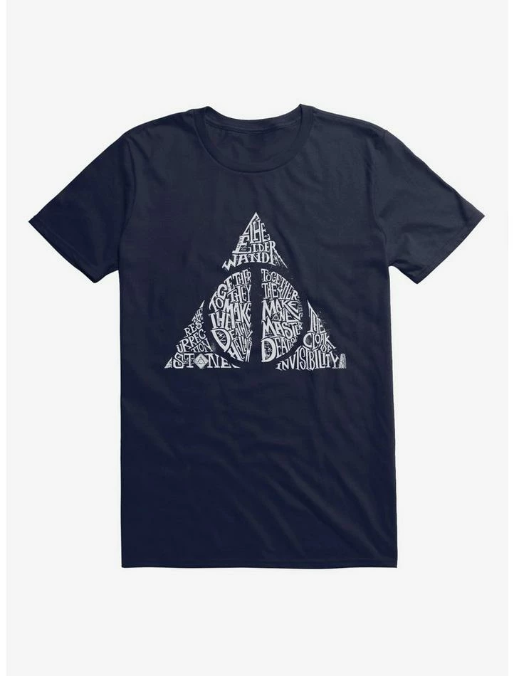 Wholesale 😍 Harry Potter Deathly Hallows Script T-Shirt 😀