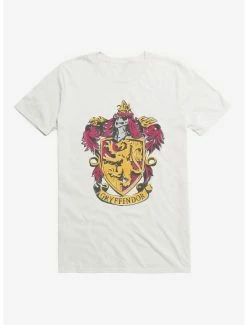 Discount ❤️ Harry Potter Gryffindor Lion Shield T-Shirt 😉