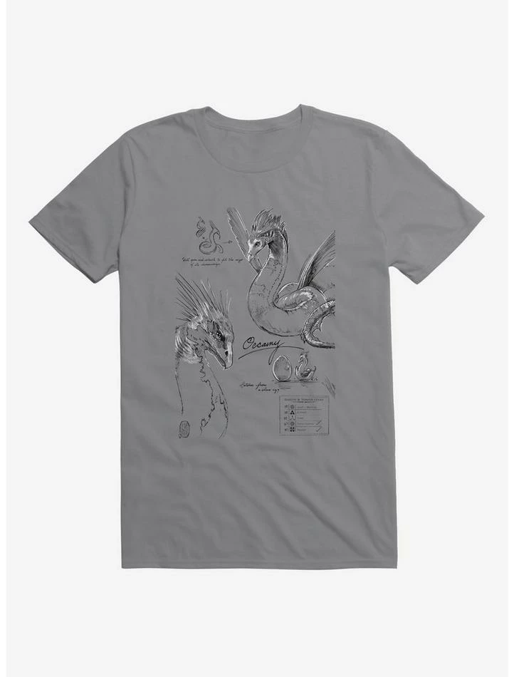 Hot Sale โ๏ธ Fantastic Beasts Occamy Sketches T-Shirt โจ - Image 4