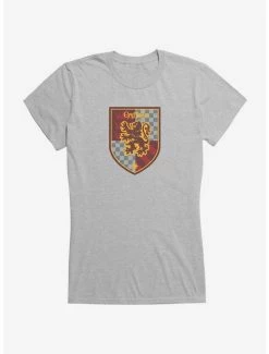 Promo 👏 Harry Potter Gryffindor Checkered Shield 👧 Girls T-Shirt ✨