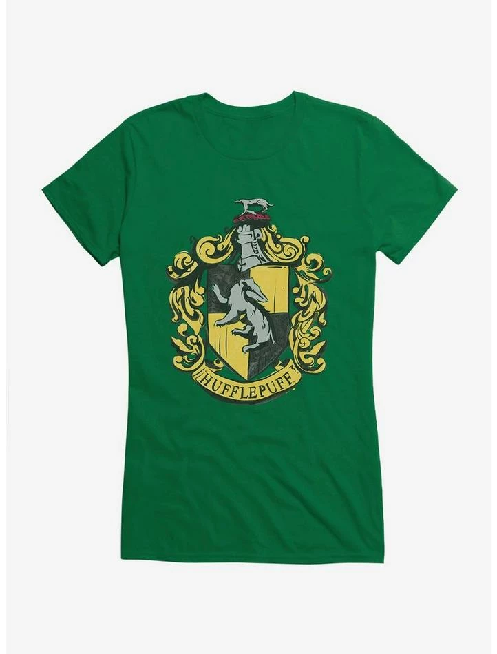 Outlet ๐ฏ Harry Potter Hufflepuff Shield ๐ง Girls T-Shirt โค๏ธ - Image 4