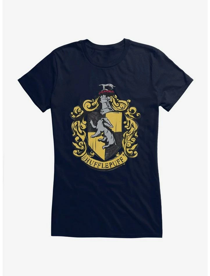 Outlet ๐ฏ Harry Potter Hufflepuff Shield ๐ง Girls T-Shirt โค๏ธ - Image 6