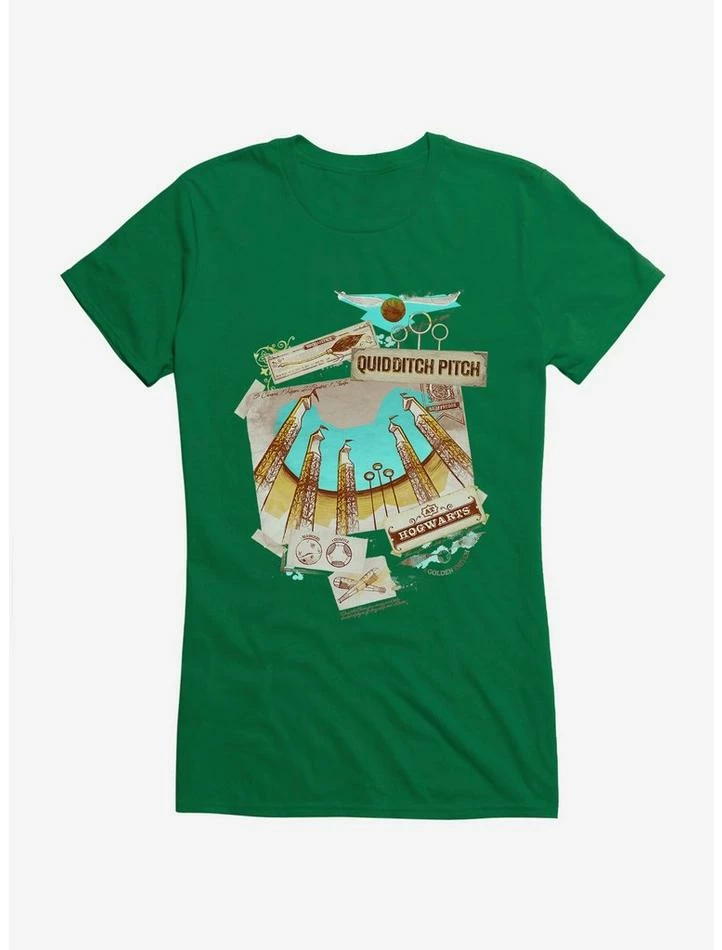 Outlet ๐ Harry Potter Quidditch Pitch ๐ง Girls T-Shirt โจ