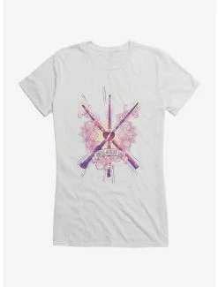 Best Pirce 🥰 Harry Potter Until The Very End Wands 👧 Girls Pink T-Shirt 🔔