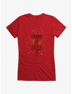 Best deal 💯 Harry Potter Dobby Is Free Sock 👧 Girls T-Shirt 👏