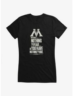 Buy ๐ฅ Harry Potter Nothing To Fear Nothing To Hide ๐ง Girls T-Shirt ๐