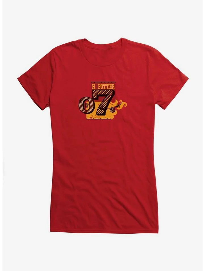 Coupon 🌟 Harry Potter Quidditch Team Number 7 👧 Girls T-Shirt 🔔 - Image 5