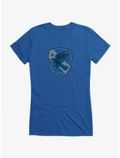 New 🤩 Harry Potter Ravenclaw Checkered Shield 👧 Girls T-Shirt 🎁