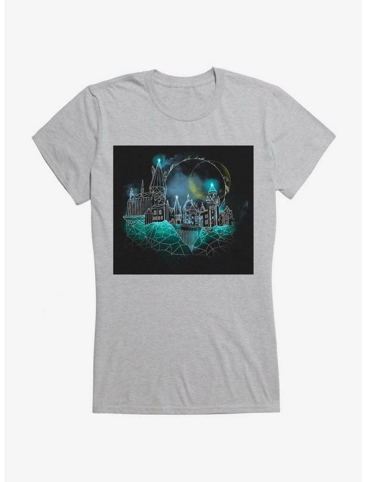 Best deal 🥰 Harry Potter Hogwarts Castle Glow 👧 Girls Royal Blue T-Shirt 👍 - Image 3