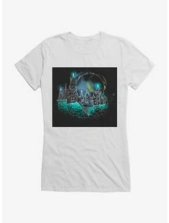 Best deal 🥰 Harry Potter Hogwarts Castle Glow 👧 Girls Royal Blue T-Shirt 👍