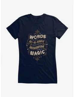 Outlet 🛒 Harry Potter Words Are Magic Quote 👧 Girls T-Shirt 🎁