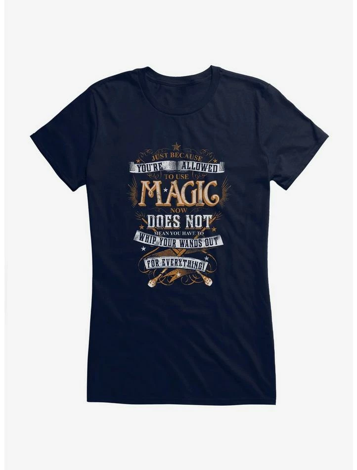 Best reviews of ⭐ Harry Potter Wands Out Quote 👧 Girls T-Shirt 🥰 - Image 4