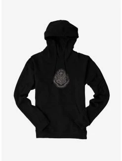 Best Sale โ๏ธ Harry Potter Grayscale Hogwarts Crest Hoodie ๐