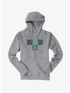 Hot Sale ⌛ Harry Potter Slytherin Checkered Patterns Hoodie ⌛