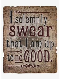 Budget 🛒 Harry Potter "I Solemnly Swear" Embossed Sign 💯