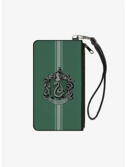 Wholesale 🧨 Harry Potter Slytherin Crest Wallet Canvas Zip Clutch ⌛