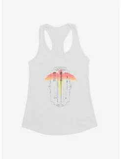 Outlet 🎁 Harry Potter Wand Phoenix Feather 👧 Girls White Tank Top 😀