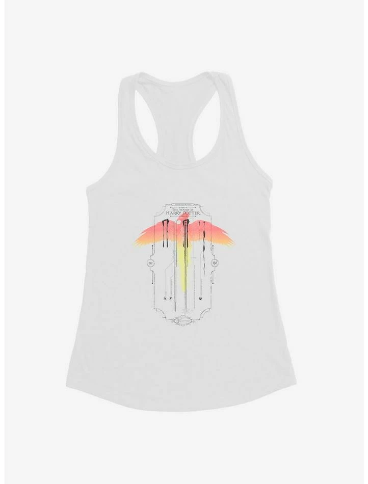 Outlet ๐ Harry Potter Wand Phoenix Feather ๐ง Girls White Tank Top ๐