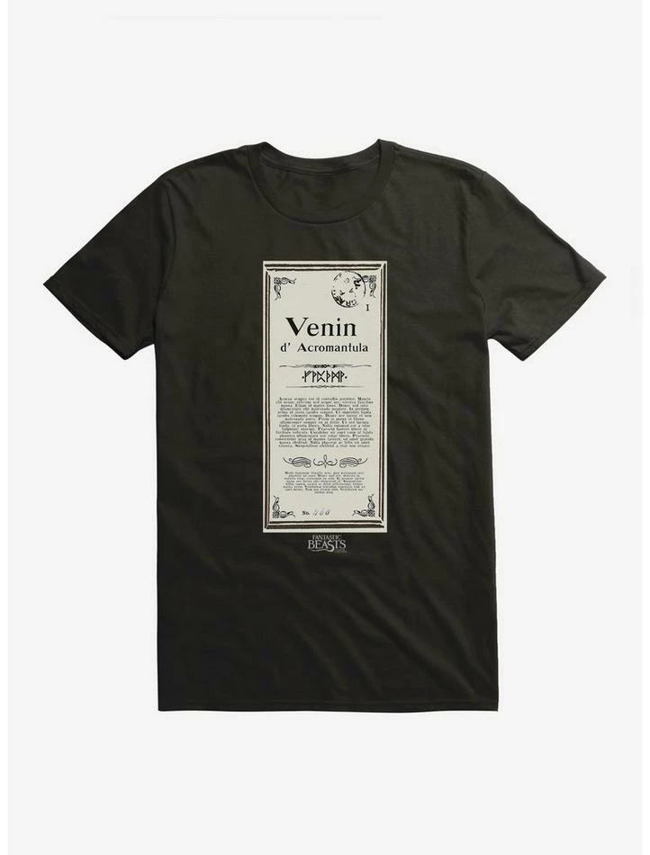 Deals 🥰 Fantastic Beasts Venin d' Acromantula Script T-Shirt 👍 - Image 2