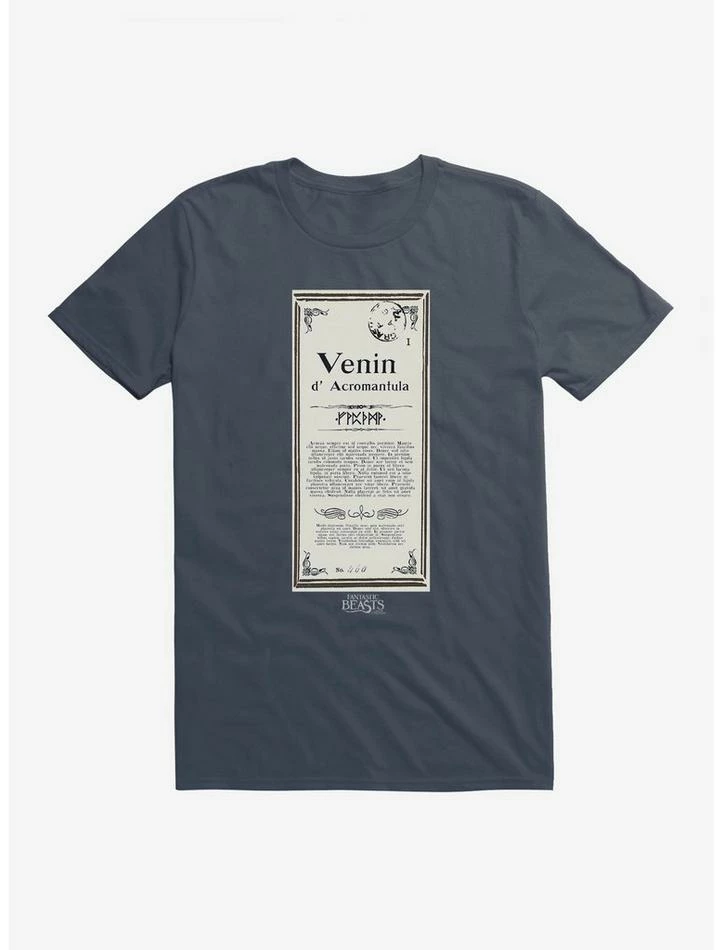 Deals 🥰 Fantastic Beasts Venin d' Acromantula Script T-Shirt 👍 - Image 4