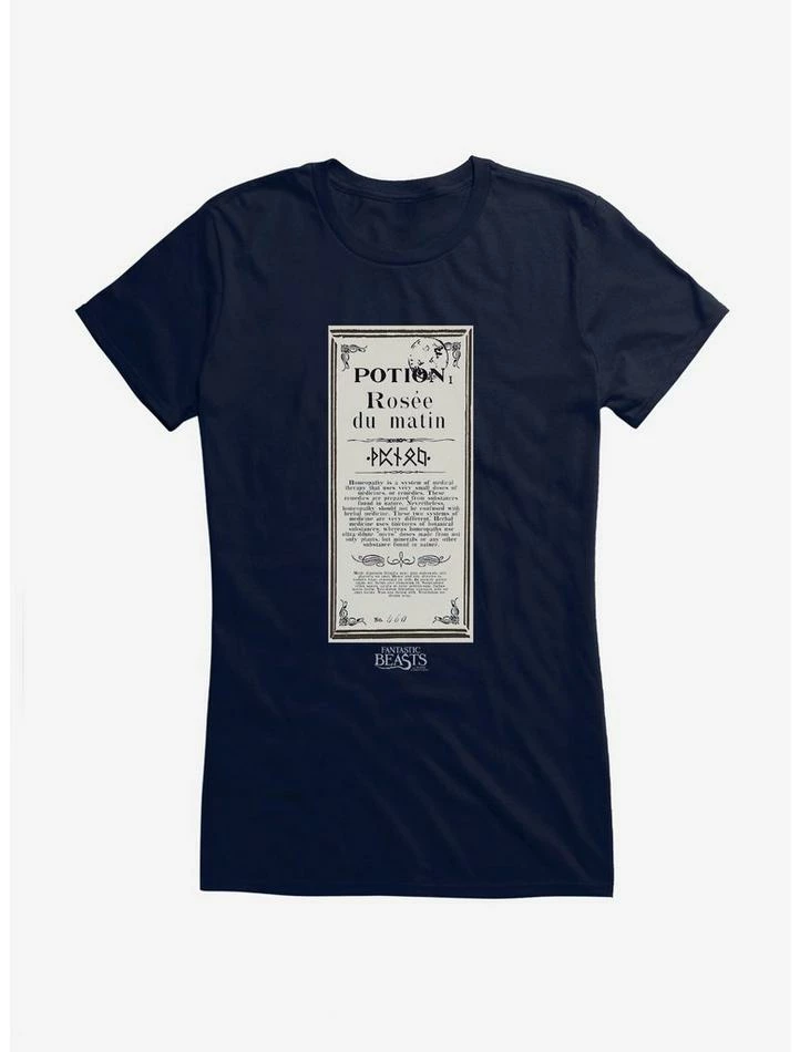Top 10 ๐ Fantastic Beasts Herbology Potion du Matin Script ๐ง Girls T-Shirt ๐ฅ - Image 4