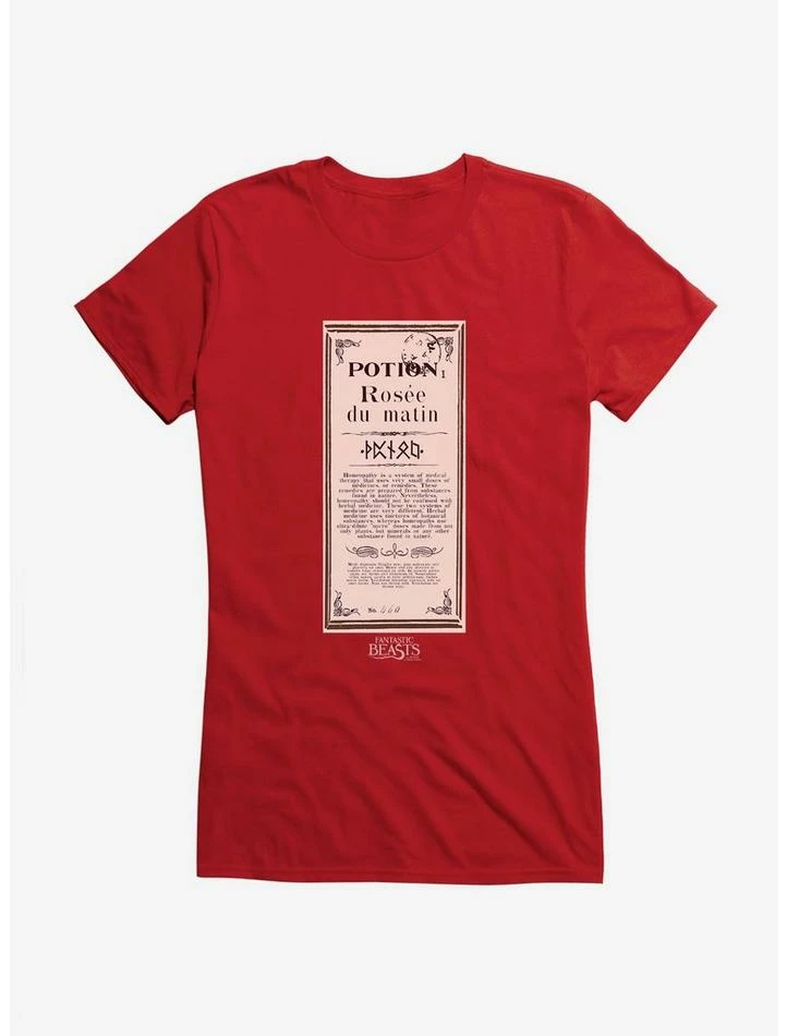 Top 10 ๐ Fantastic Beasts Herbology Potion du Matin Script ๐ง Girls T-Shirt ๐ฅ - Image 5