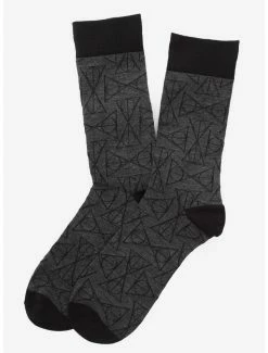 Wholesale 😍 Harry Potter Deathly Hallows Black 🧦 Socks 🌟