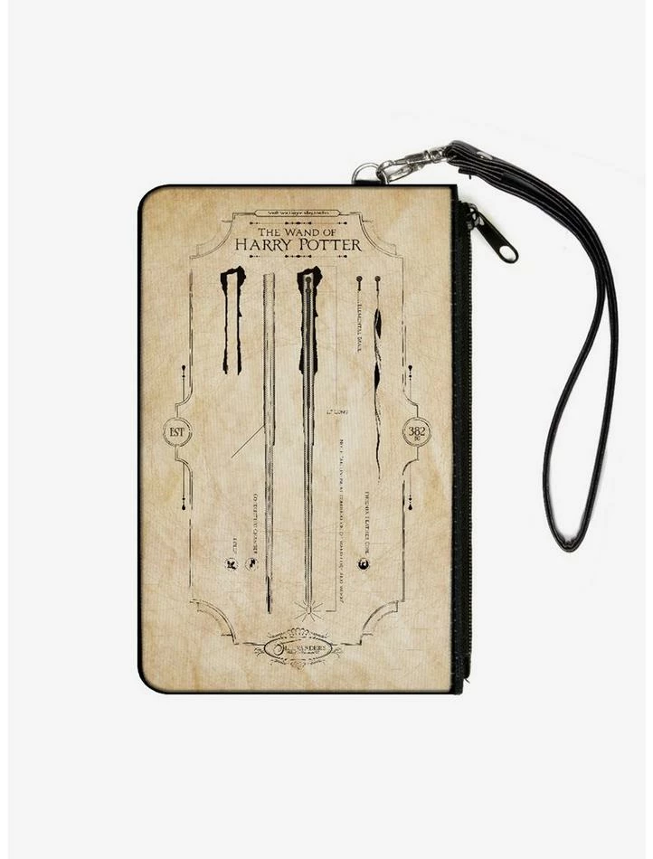 Budget ๐งจ Harry Potter The Wand of Potter Anatomy Canvas Clutch Wallet โจ
