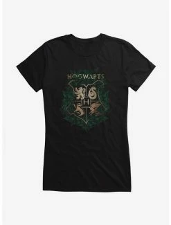Promo ⭐ Harry Potter Hogwarts Leaf Shield 👧 Girls T-Shirt 🎉