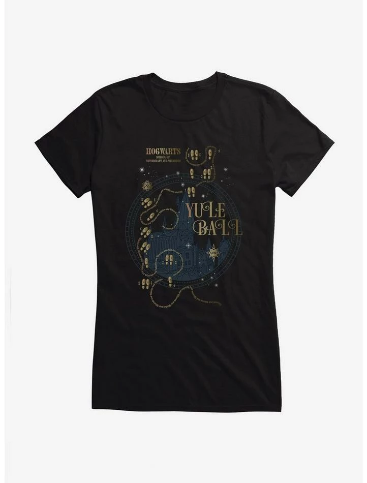 Deals ๐ Harry Potter Hogwarts Yule Ball Waltzing Feet ๐ง Girls T-Shirt โค๏ธ - Image 2