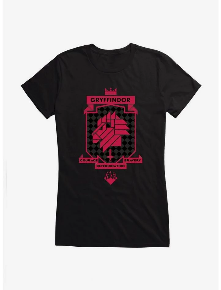 New โ๏ธ Harry Potter Gryffindor Red Shield Pixel Logo ๐ง Girls T-Shirt ๐ - Image 2