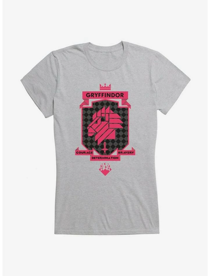 New โ๏ธ Harry Potter Gryffindor Red Shield Pixel Logo ๐ง Girls T-Shirt ๐ - Image 3