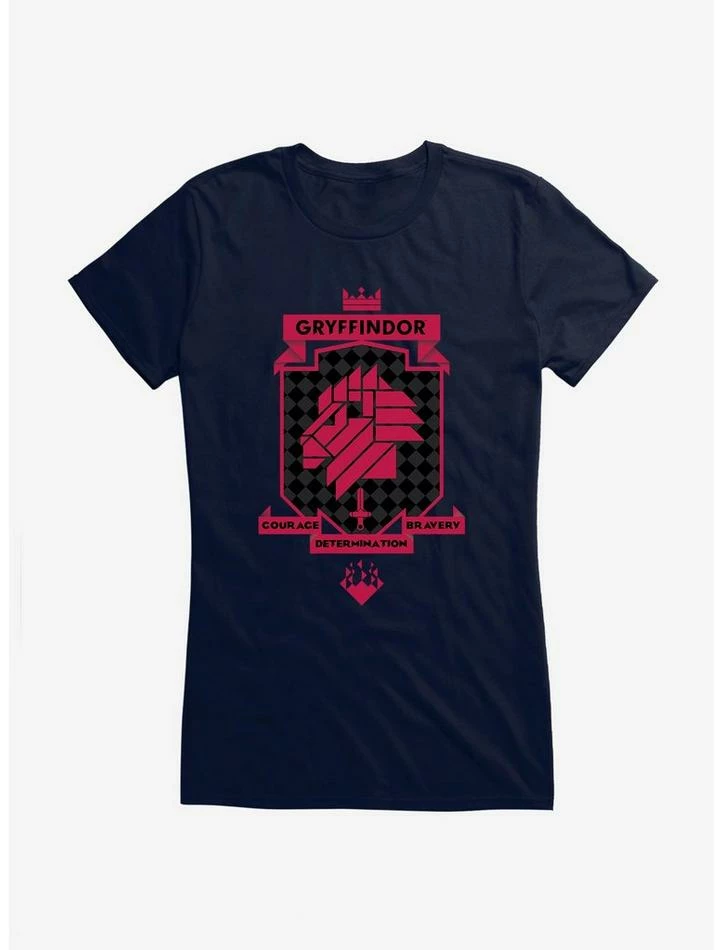 New โ๏ธ Harry Potter Gryffindor Red Shield Pixel Logo ๐ง Girls T-Shirt ๐ - Image 4