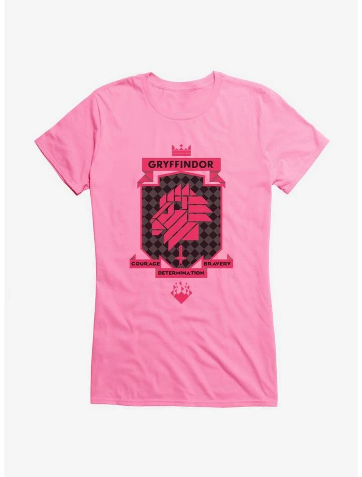 New โ๏ธ Harry Potter Gryffindor Red Shield Pixel Logo ๐ง Girls T-Shirt ๐ - Image 5