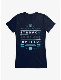 Best Sale 💯 Harry Potter We Are Only As Strong As We Are United Dumbledore's Army Blue Logo 👧 Girls T-Shirt 👍