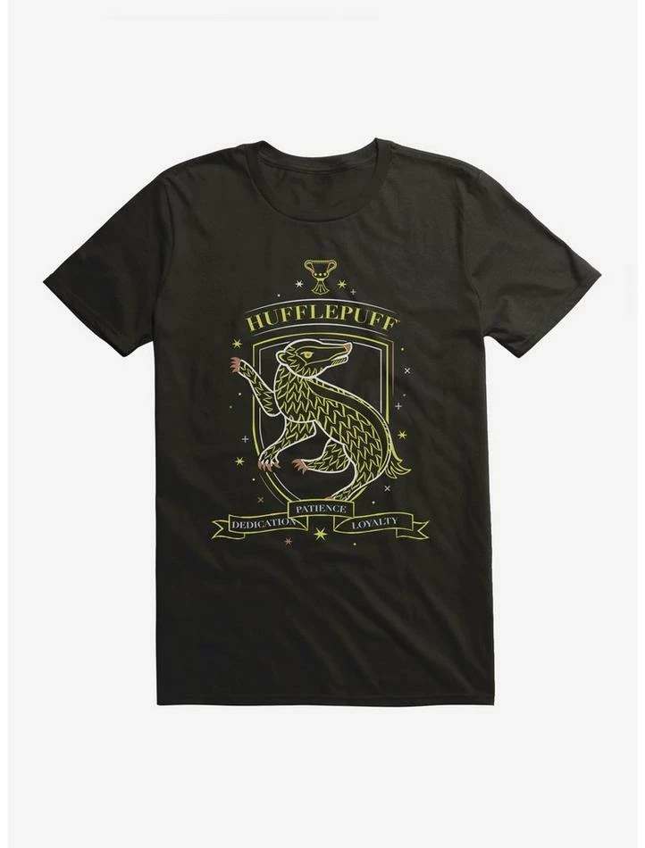 Best deal 💯 Hary Potter Hufflepuff Sketch Shield T-Shirt ✔️ - Image 2