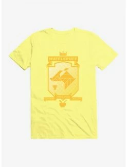 Best Pirce 🔔 Harry Potter Hufflepuff Gold Pixel Shield Logo T-Shirt ⌛